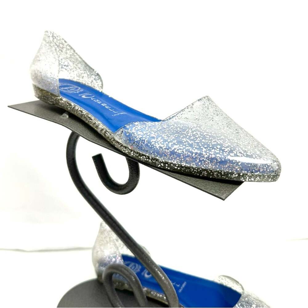 Jeffrey Campbell Havana Last Glitter Jelly D’Orsay Pointed Toe Flats Size 7